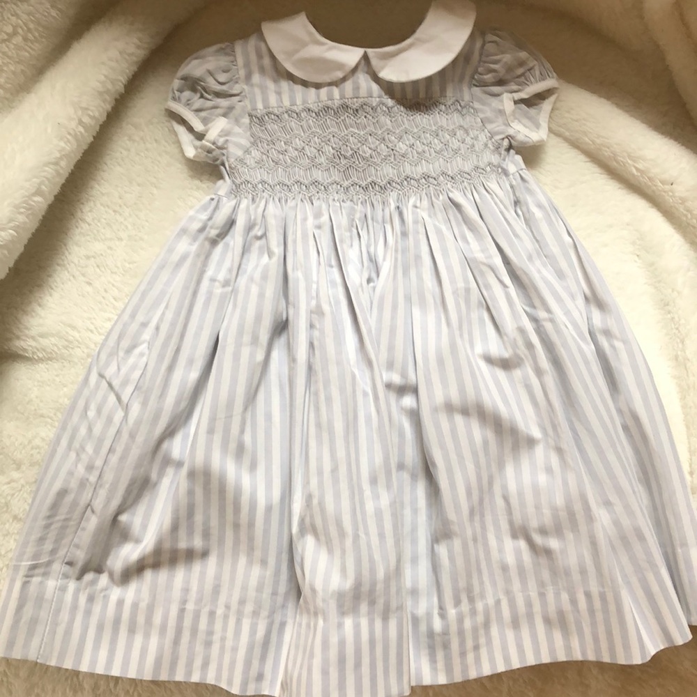 Acanthe French gray striped dress never worn 6mos